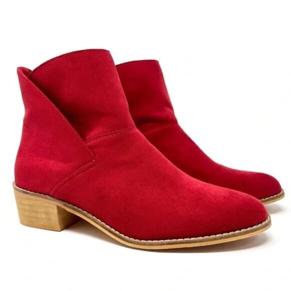 Corkys Hey Girl SPILL THE TEA Red Envelope Ankle Bootie Size 10 New in Box - Picture 3 of 14